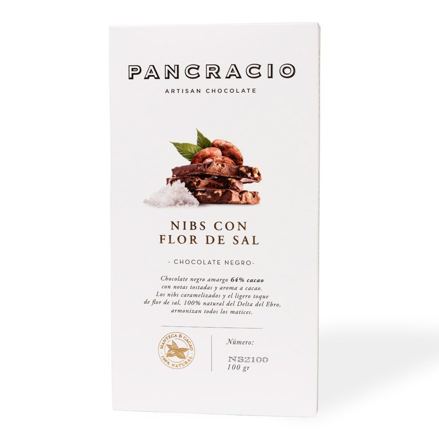 Pancracio - Tableta de Nibs con flor de sal